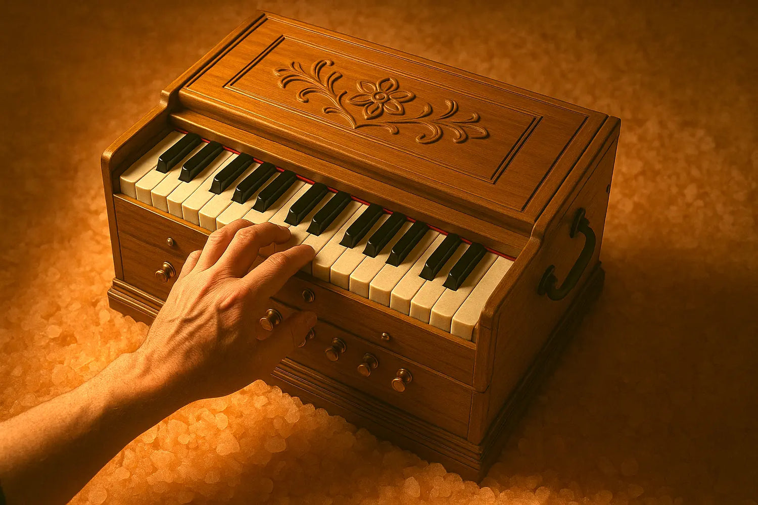 harmonium kirtan wanderorgel salzgrotte