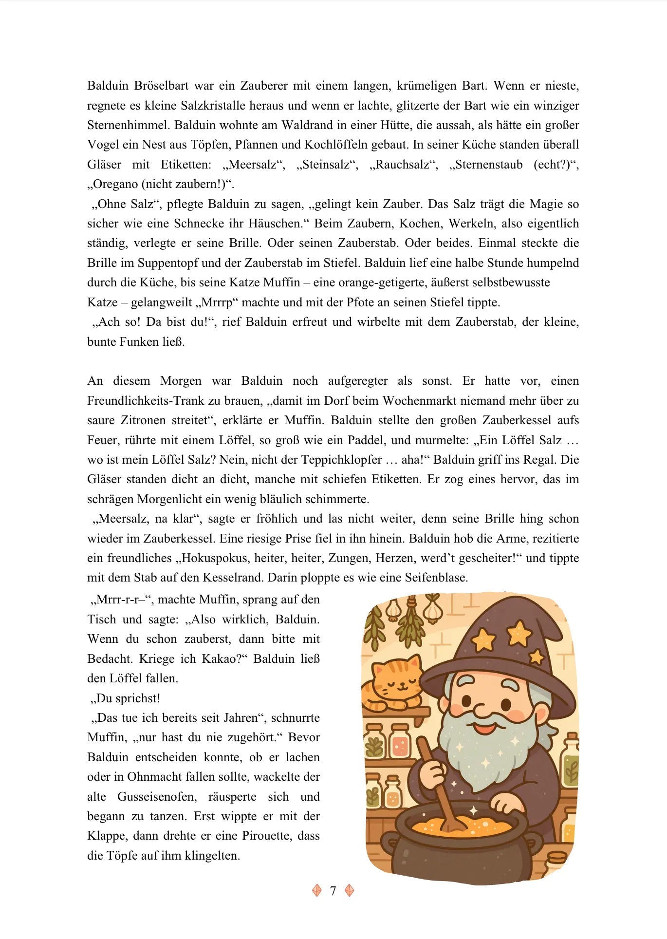 Märchenbuch über Salz, Auszug Geschichte