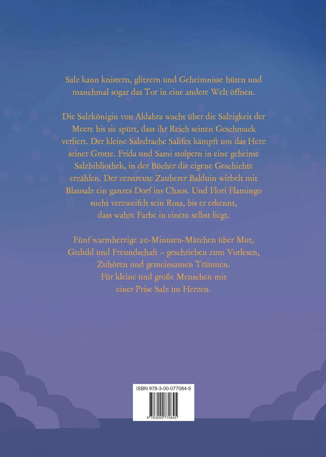 Märchenbuch über Salz, Umschlag Rückseite