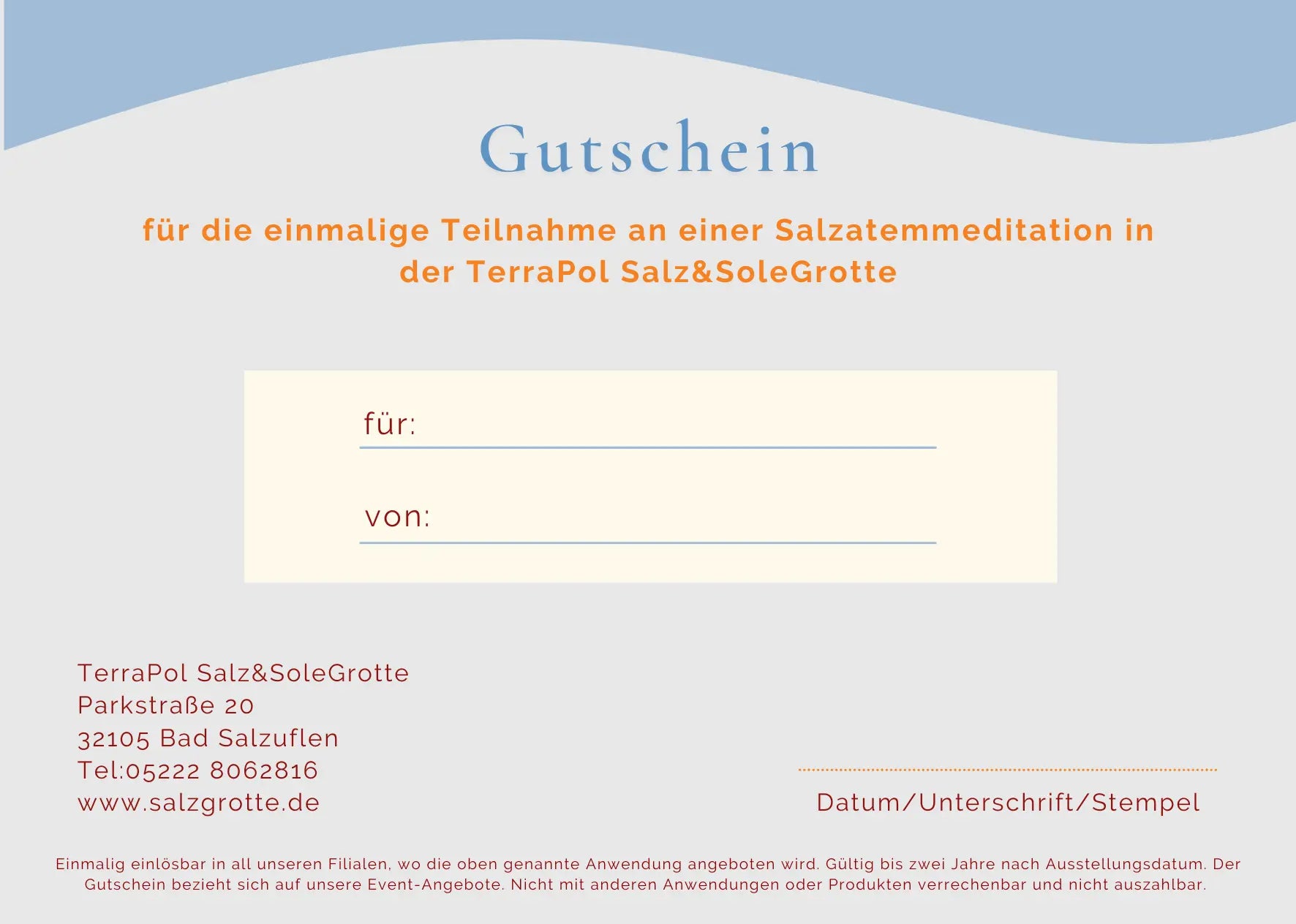 gutschein salz-atemmeditation salzgrotte